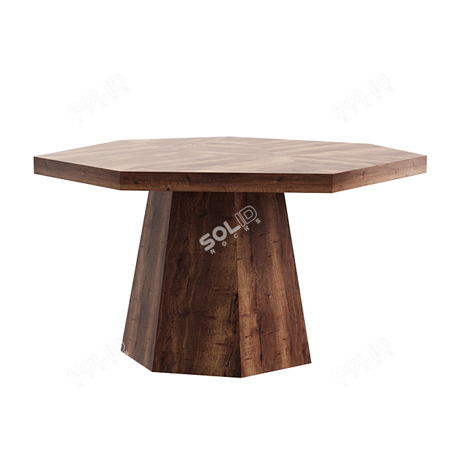 Bronx Blonde Geometric Dining Table 3D model image 1