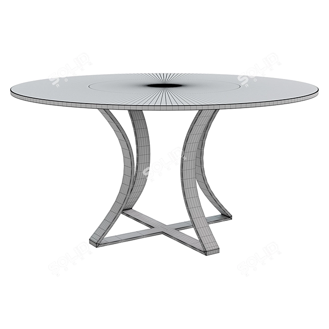 Marble Top Dining Table: Elegant and Sleek 3D model image 2