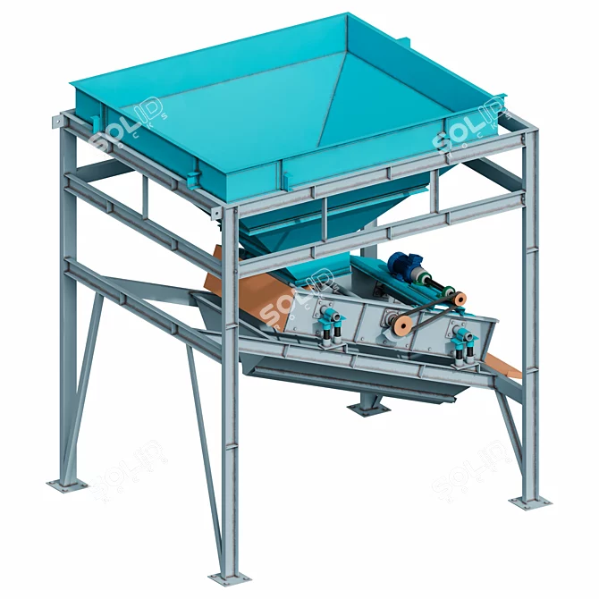 Concrete Vibrating Screen Machine for Batching 3D model image 3