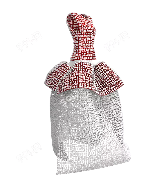 Holiday Chic Christmas Dress 3D model image 2