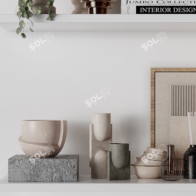 Elegant Decor Set 3D model image 4