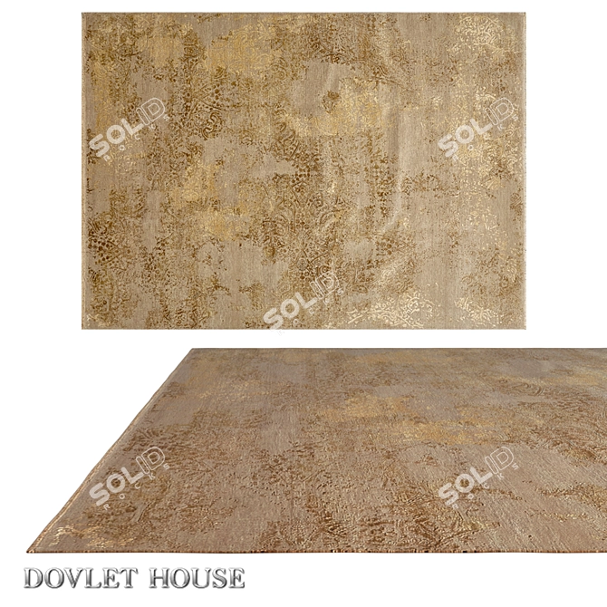 Title: Dovlet House Silk & Wool Carpet 3D model image 1