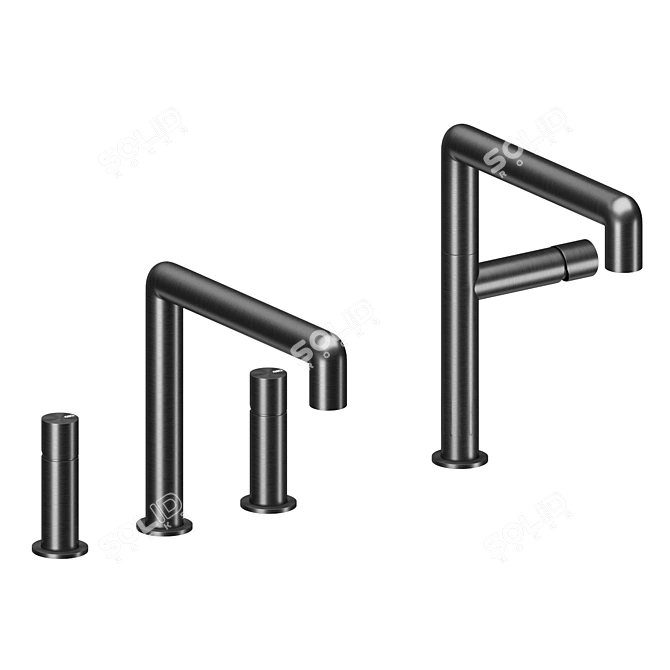 Cartesio Collection: Deluxe Bathroom Faucet Set 3D model image 6