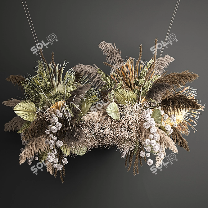 Ethereal Hanging Bouquet 3D model image 1