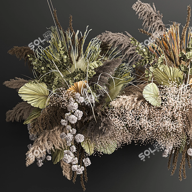 Ethereal Hanging Bouquet 3D model image 2