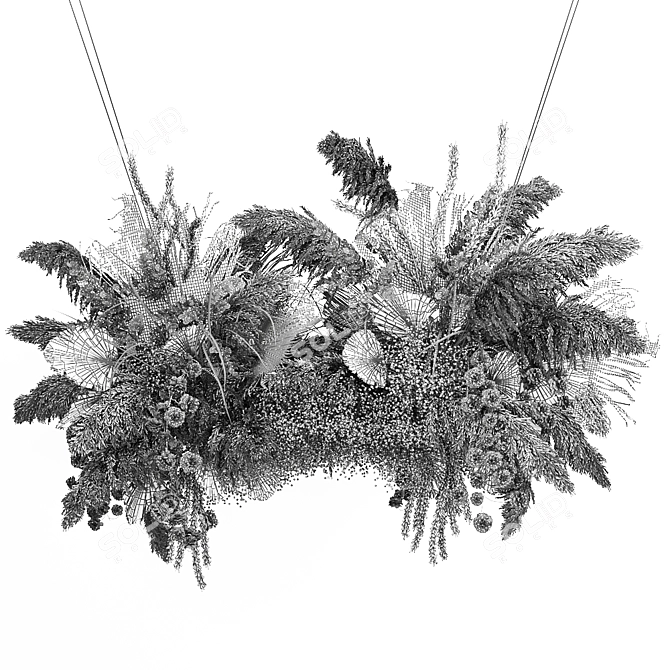 Ethereal Hanging Bouquet 3D model image 7