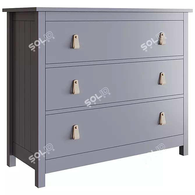 Ellipsefurniture Wood Dresser 3D model image 1