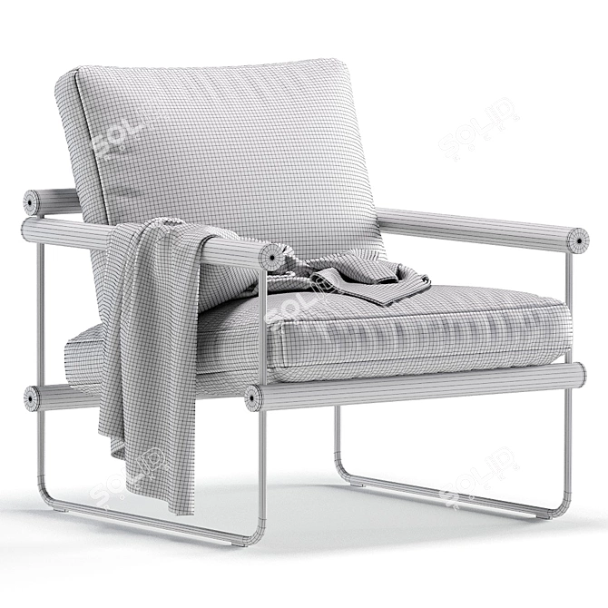 Modern Ross Chair Set: Stylish West Elm Design 3D model image 7