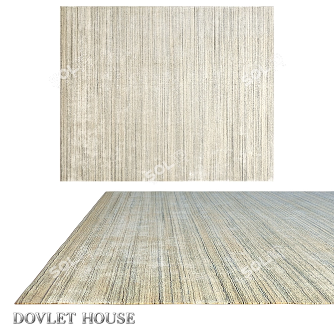 Luxury Wool Silk Carpet - DOVLET HOUSE (art.16164) 3D model image 1