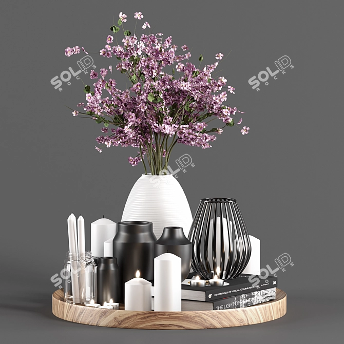 Elegant Decor Set 3D model image 1