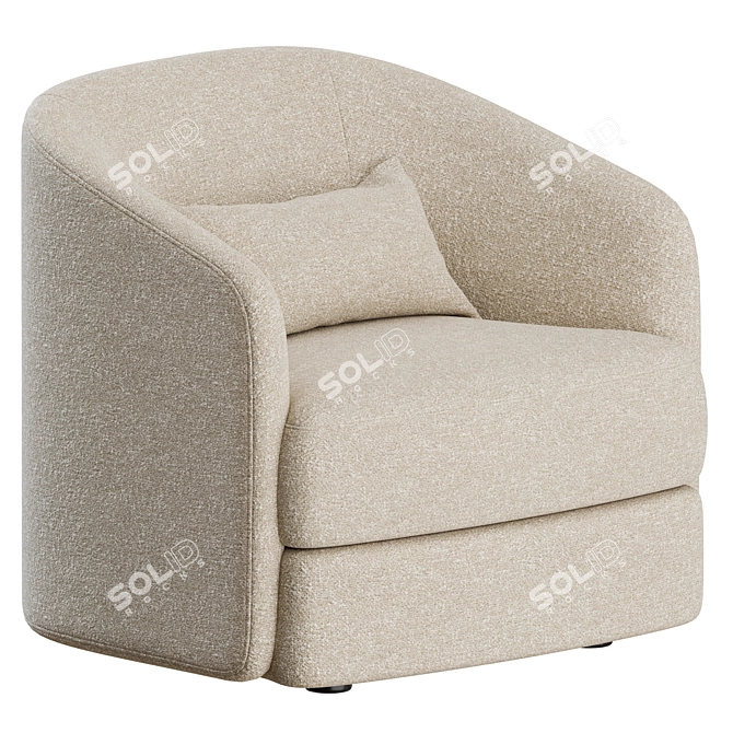Modern Elegance: Covent Lounge Chair 3D model image 1
