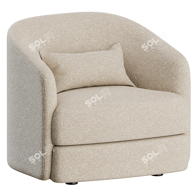 Modern Elegance: Covent Lounge Chair 3D model image 4