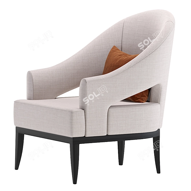 Luxury PERULA Armchair: Elegant and Comfortable 3D model image 5