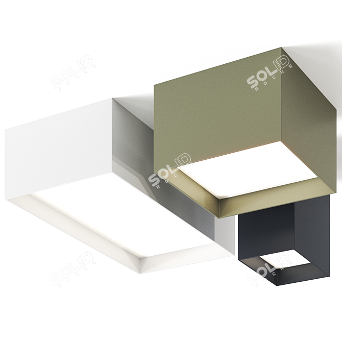 Sleek Structural 2630 Ceiling Lamp 3D model image 1