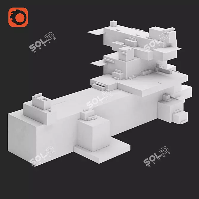 Suprematist Architecton Sculpture 3D model image 5