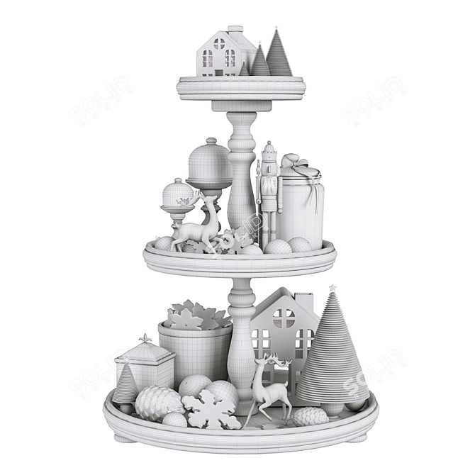 Festive Kitchen Decor Set 3D model image 5
