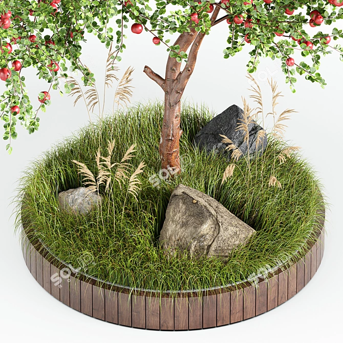 Apple Tree Garden: High-quality 3D Outdoor Plant Set 3D model image 2