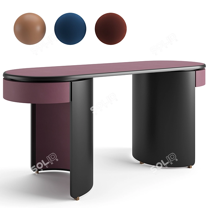 Sleek Parsek Desk: Modern Simplicity 3D model image 1