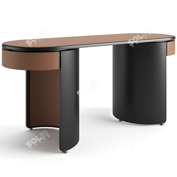 Sleek Parsek Desk: Modern Simplicity 3D model image 2