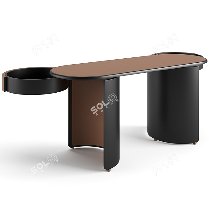 Sleek Parsek Desk: Modern Simplicity 3D model image 3