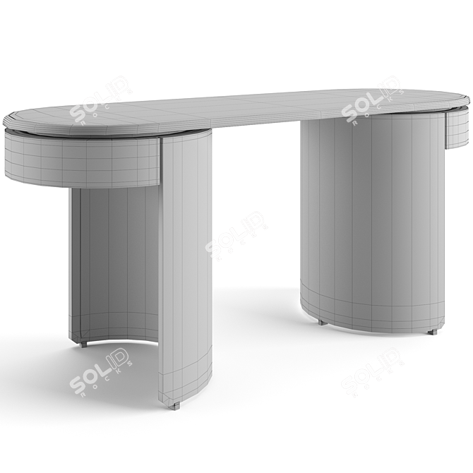 Sleek Parsek Desk: Modern Simplicity 3D model image 7