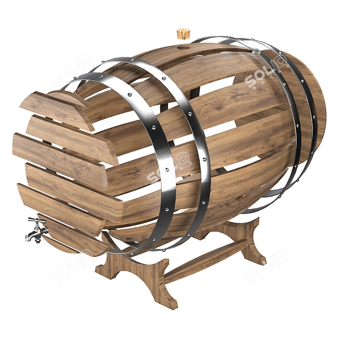 Modern Barrels for 3D Visualization 3D model image 2