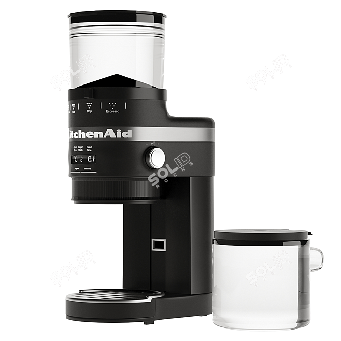 Matte Black KitchenAid Burr Grinder 3D model image 2