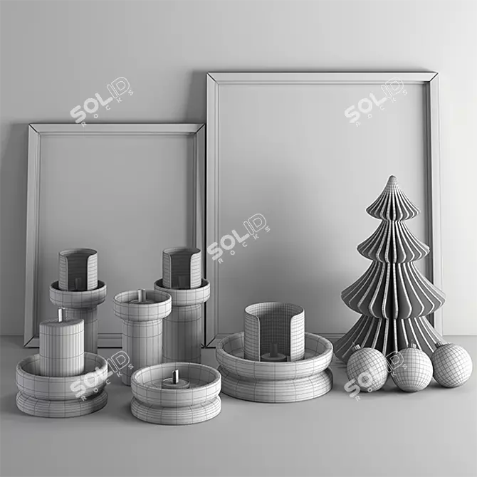 Sacred Flame Candleholder Set 3D model image 3