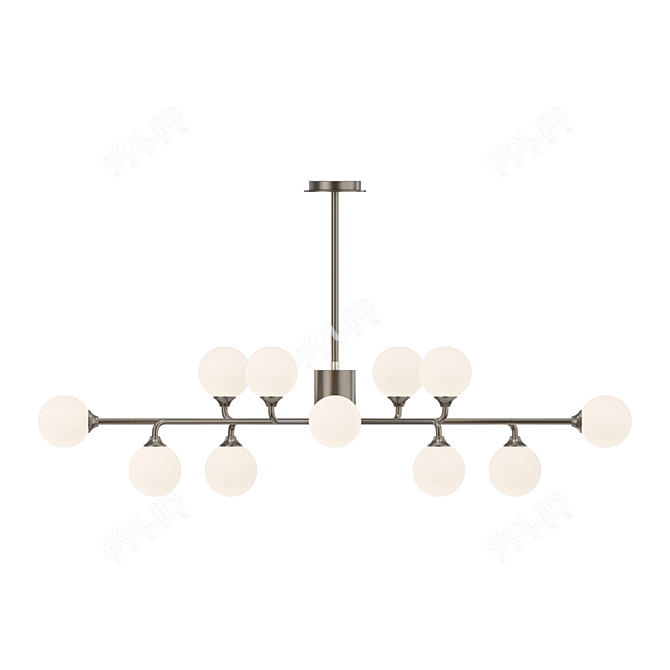 Modern Glass Chandelier: Lampatron PROTON 12 3D model image 3