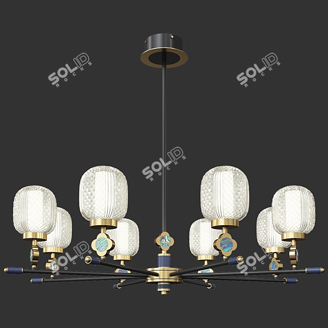 Elegant Luara CH-B Design Lamp 3D model image 2