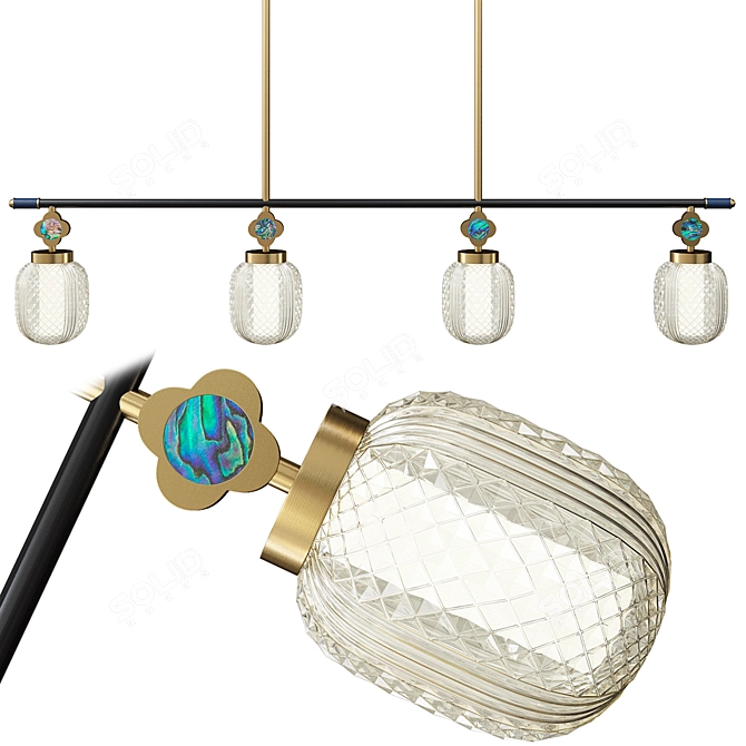 Elegant LUARA_LONG_B Design Lamps 3D model image 1