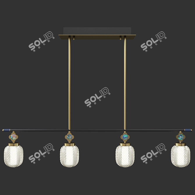 Elegant LUARA_LONG_B Design Lamps 3D model image 3