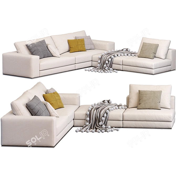 Elegant Hamilton Sofa by Minotti 3D model image 2