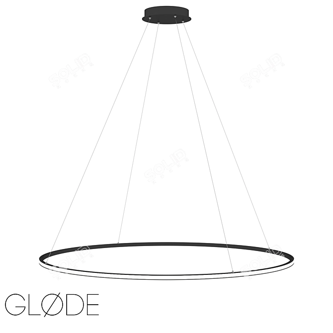 Title: OLamp Inverse Pendant: Remote Control, Adjustable Brightness & Color Temperature 3D model image 1