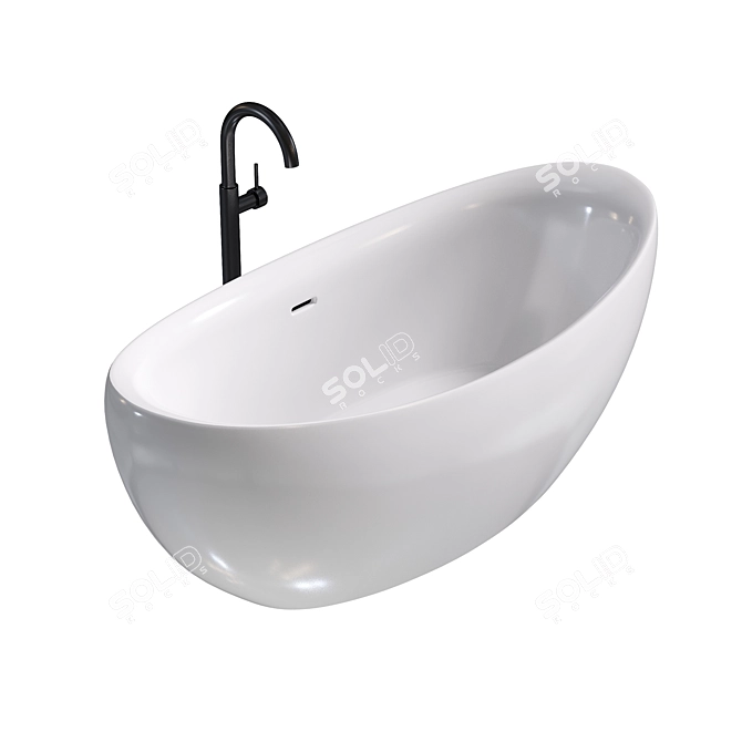 Luxury Freestanding Bathtub Abber 3D model image 1