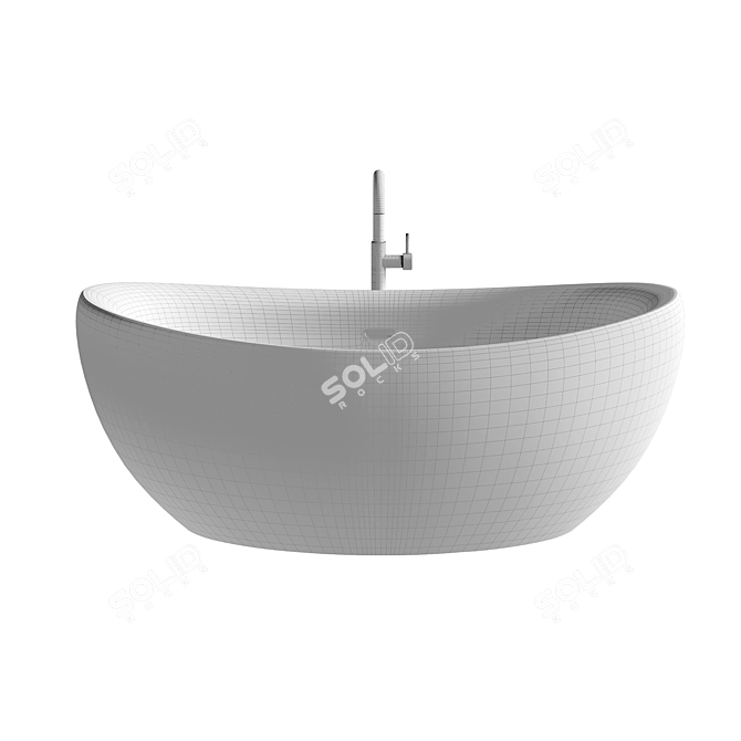 Luxury Freestanding Bathtub Abber 3D model image 4