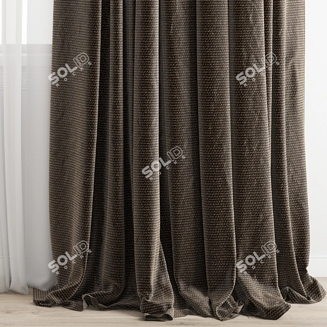 Polygonal Curtain 3D Model 3D model image 3