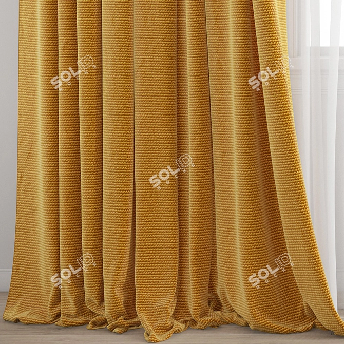 Polygonal Curtain 3D Model 3D model image 6