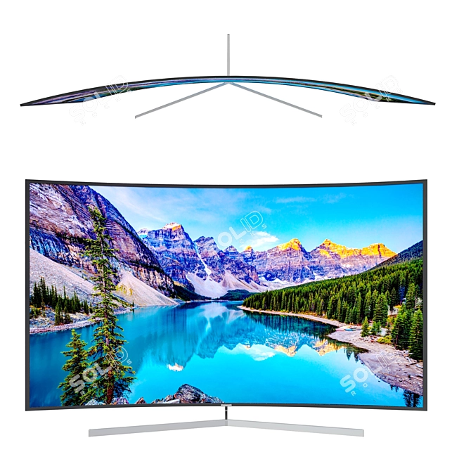 Sleek Samsung 78" Ultra HD TV 3D model image 1