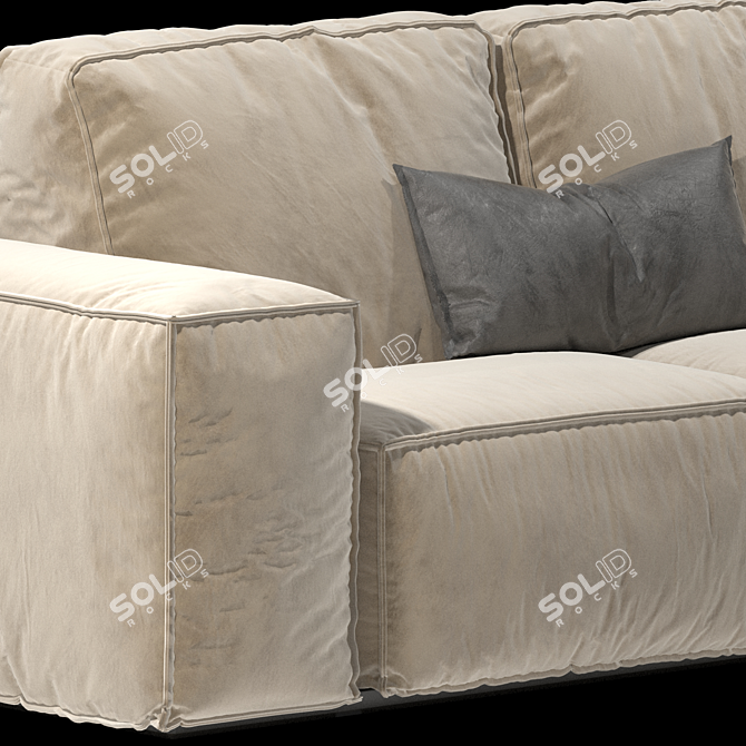 Gamma Sacai: Elegant Designer Sofa 3D model image 3