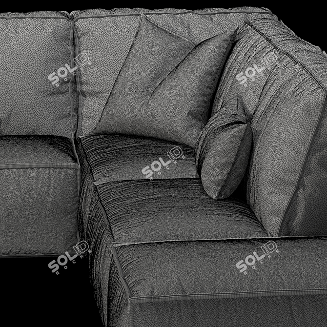 Gamma Sacai: Elegant Designer Sofa 3D model image 7