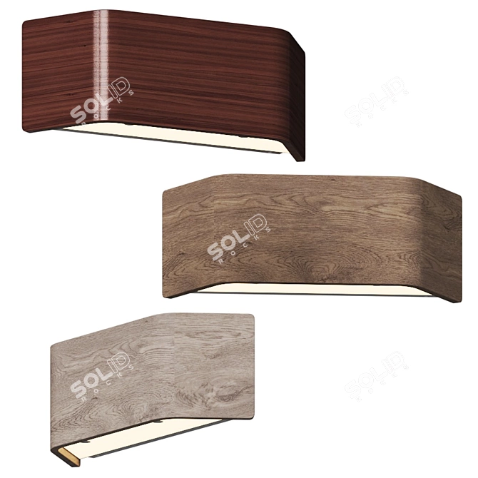 Asgard LED Wall Sconce: Sleek and Natural 3D model image 1