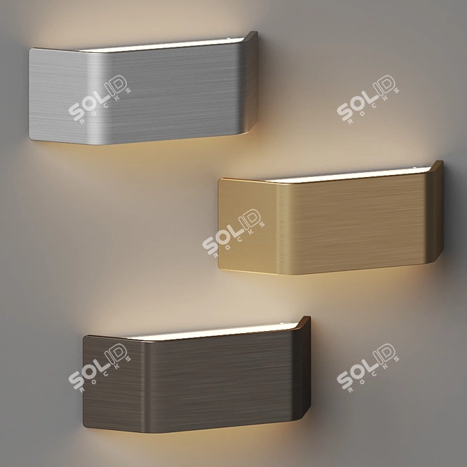 Asgard LED Wall Sconce: Sleek and Natural 3D model image 2