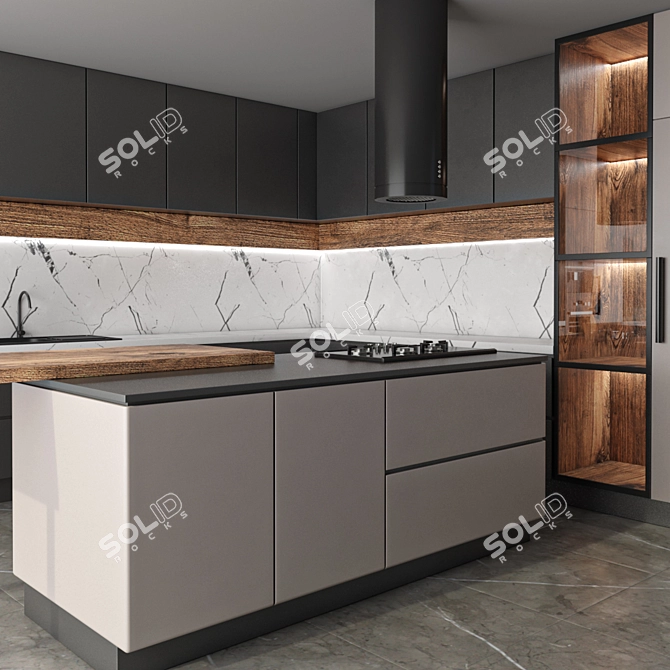 3D Kitchen Set - Vray & Corona Render 3D model image 2