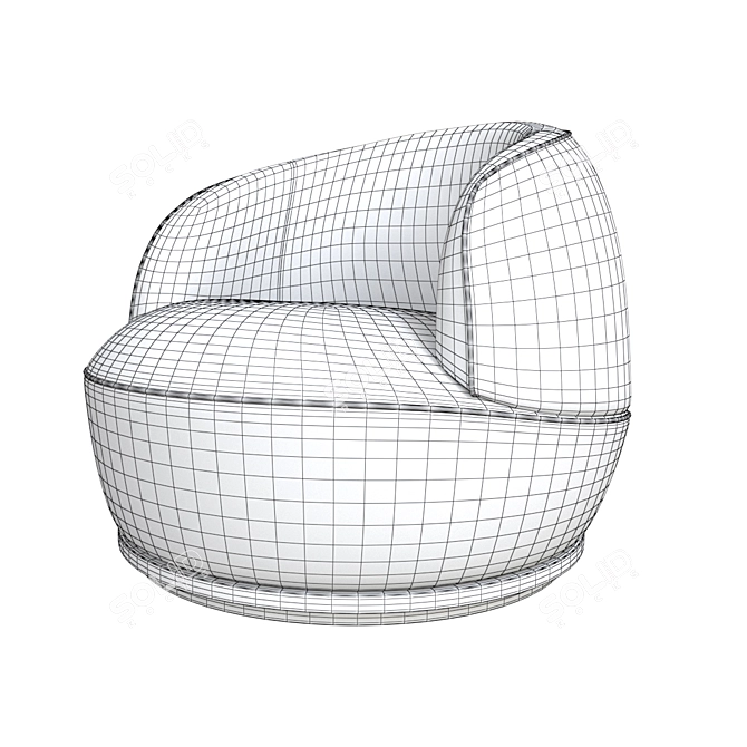 District Eight Modern Orbit Armchair 3D model image 6