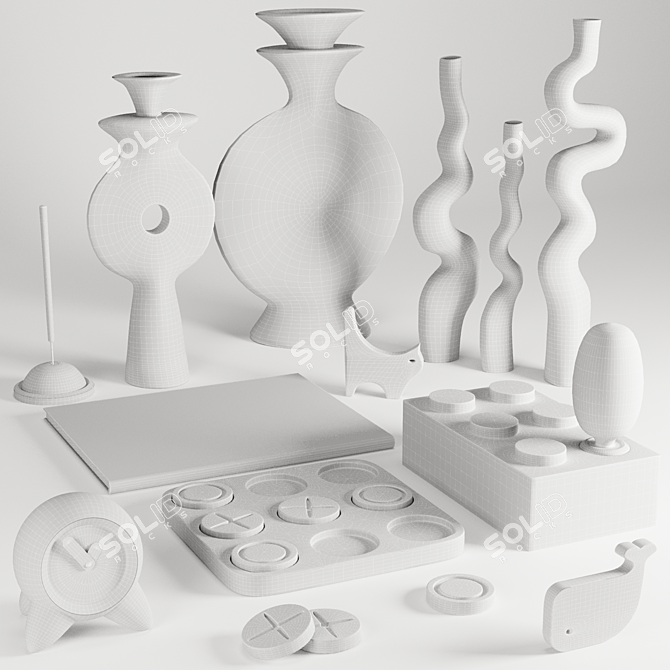 Artistic Decor Set 3D model image 7