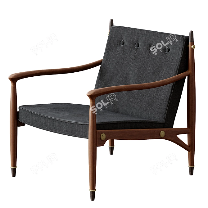 Vintage Frank Kyle Lounge Chair 3D model image 1