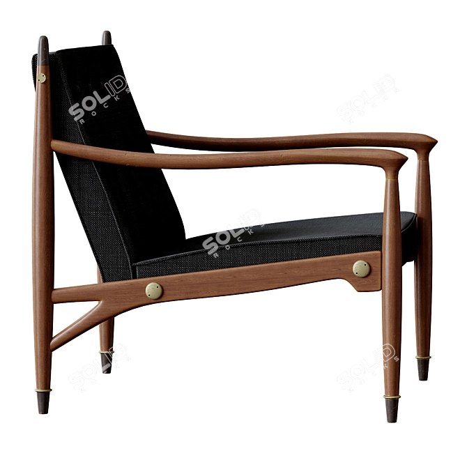 Vintage Frank Kyle Lounge Chair 3D model image 2