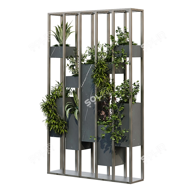 Vertical Plant Set: Modern 3D Model 3D model image 2