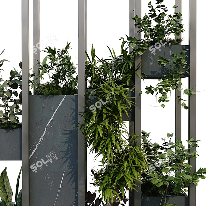 Vertical Plant Set: Modern 3D Model 3D model image 4